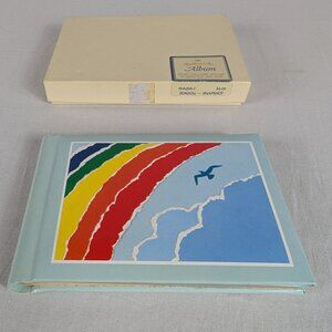 Hallmark Vintage Photo Album Rainbow Seagull Clouds Ocean Holds 20 3x5 Pictures